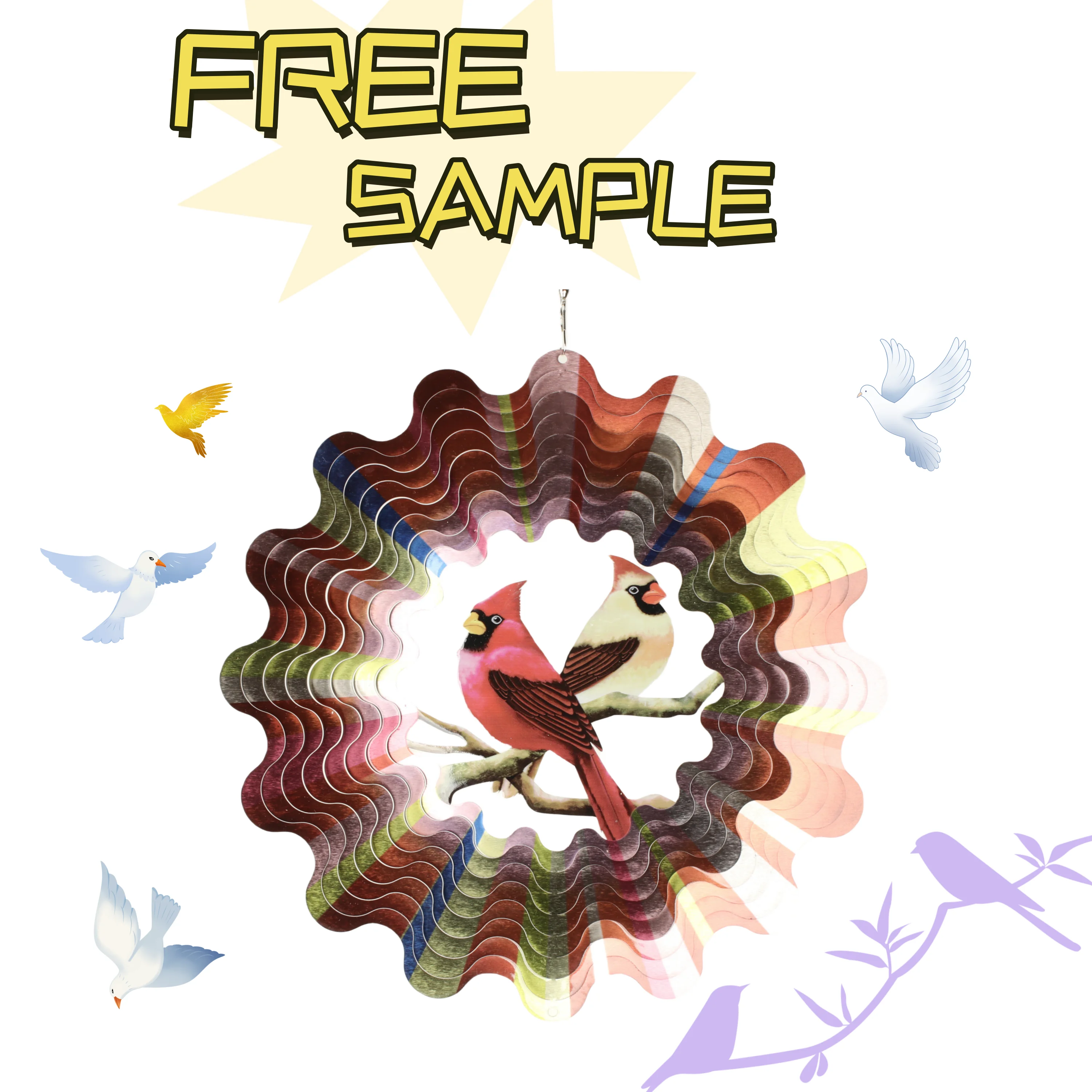 Wind-Powered Bird Deterrent Rotator: Durable Anti-Rust Finish, Scarecrow-Like, Garden Decor,wind spinner