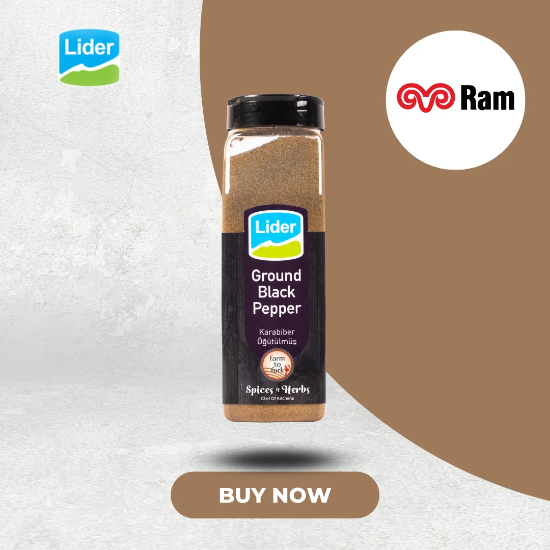 LIDER Ground Black Pepper 525G  Turkish Spice Turkish Herb Black Pepper Herb Seasoning Farm to Fork Seasonin