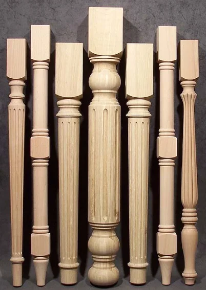 Wood Spindles Unpainted Baluster for Home Sturdy Stair Spindles Best selling wood Carved