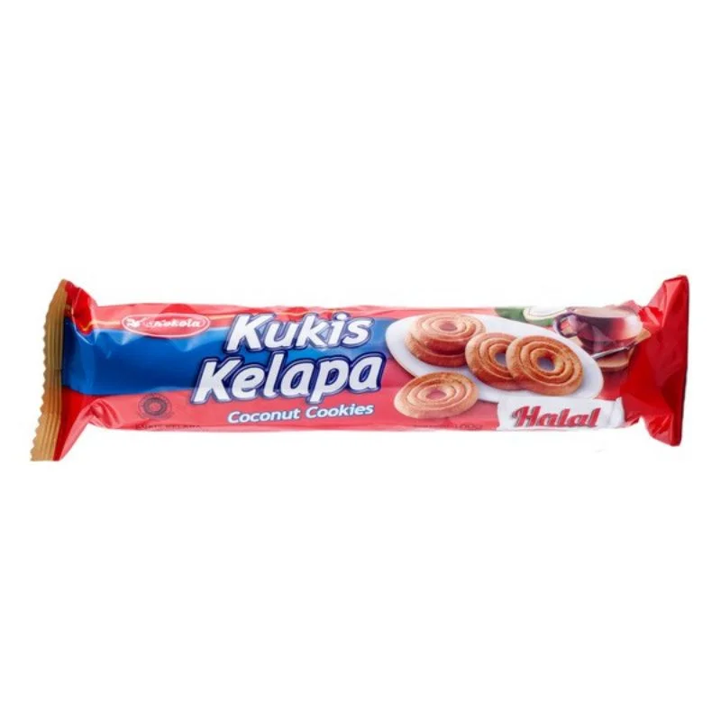 WHOLESALE Biscuit And Cookies Kokola Kukis 90g Bag Sweet Crispy Butter Vanilla Coconut Indonesia Product. FAVORITE