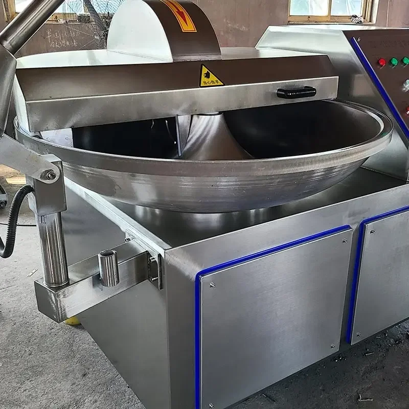 Commercial Industrial Plastic Pastry Emulsifier 220v 120l Lettuce Chopper Meat Mixer Bowl Cutter Machine Made in China