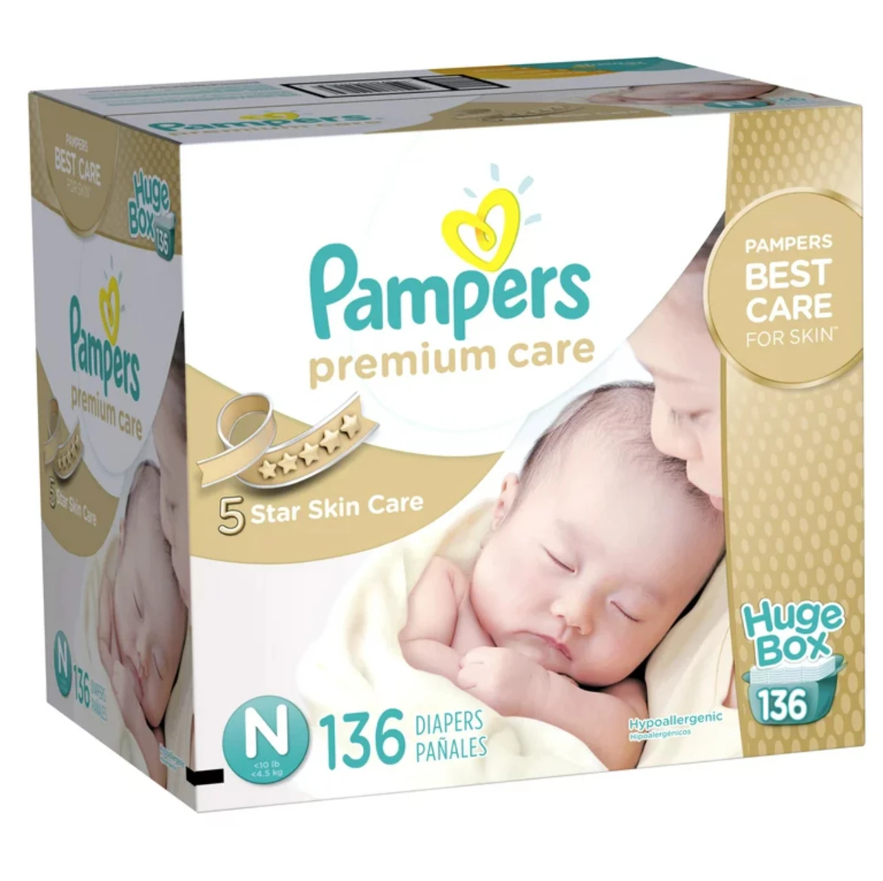 Pampers Premium piapers высококачественные детские подгузники 5-звездочные для ухода за кожей количество 136