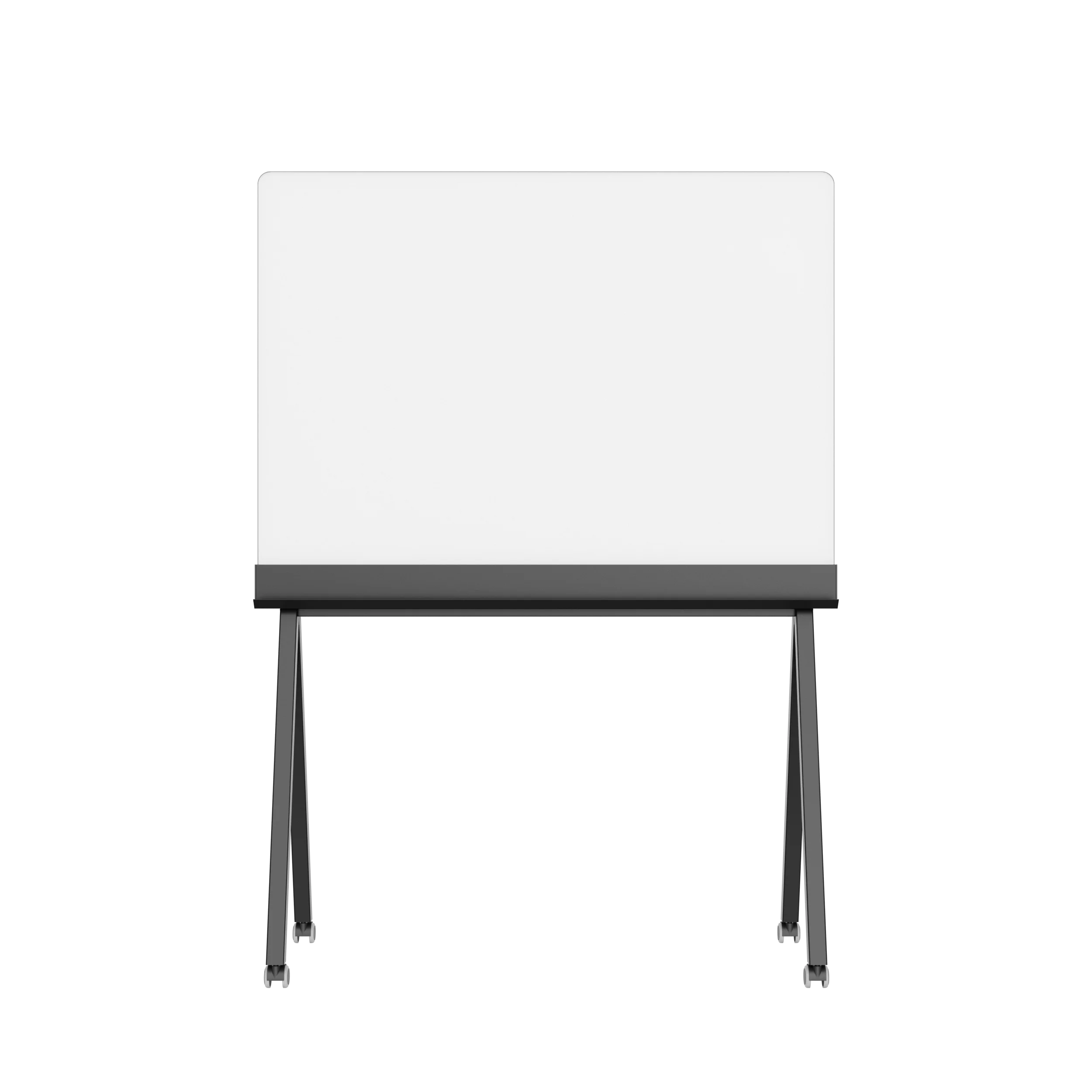 Mobile Glass Board 100 x 135 cm, 40 x 53 Dual-sided dry-erase Easy-to-clean, writable, and tempered glass surface