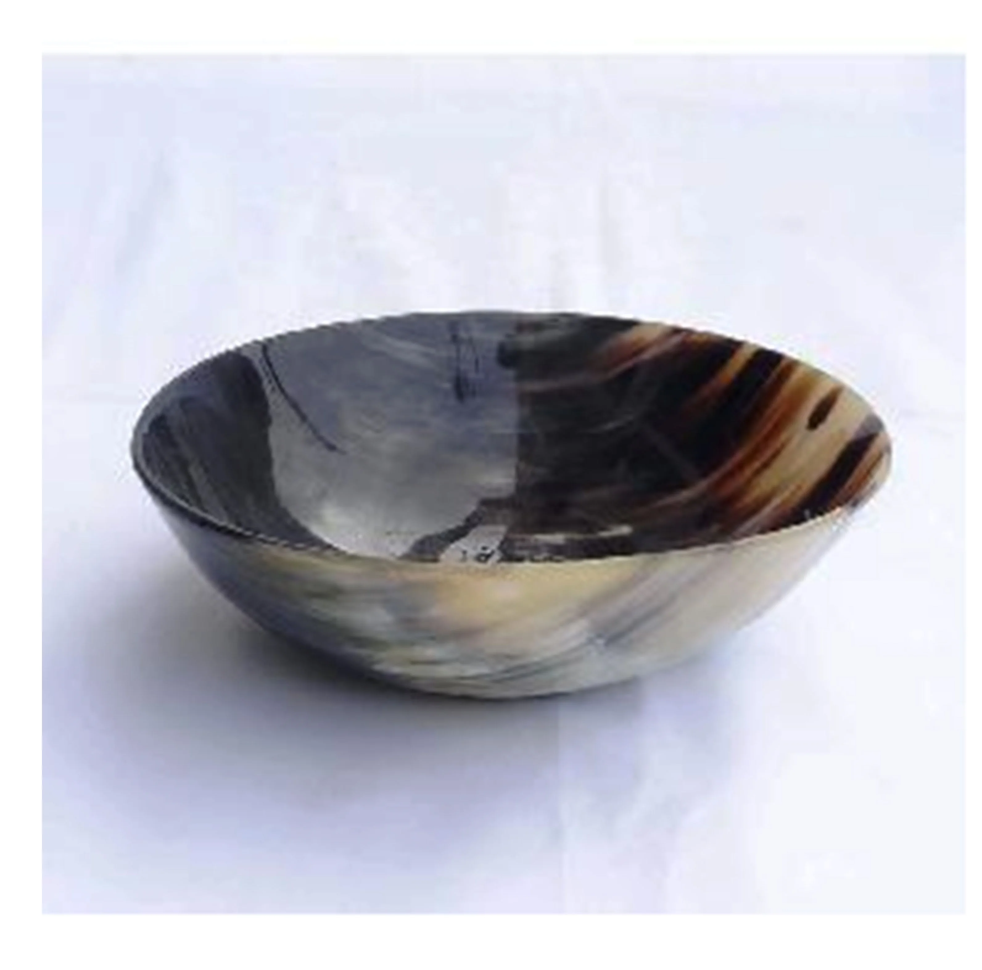 Luxury Real Horn Bowl with Metal Rim Size Medium 6  Hot Selling Buffalo Decorative Bowl Shaving Serving & Decorative