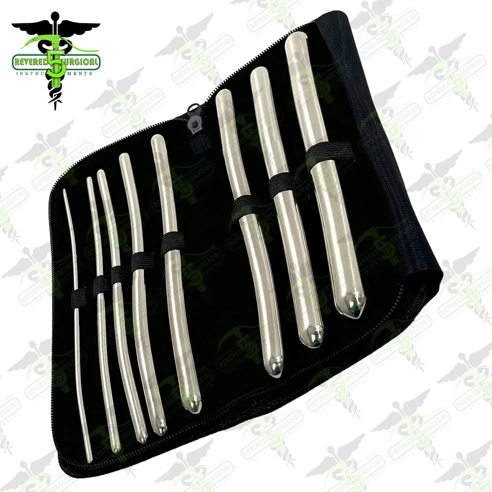 Top High Quality HEGAR DILATOR DOUBLE ENDED SET in LEATHER POUCH Wholesale Price Made by Five Revered Surgical