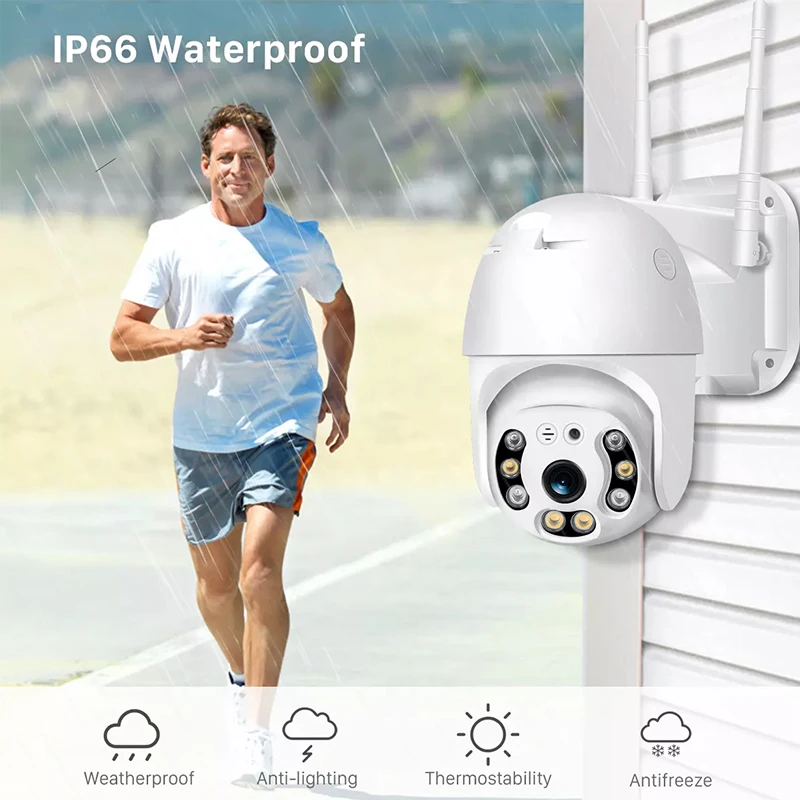 Outdoor Waterproof 4.0X Zoom 500W 1080P 2K 4K Ultra HD IP Wireless 2.4G Wifi 4G Ptz Rotation IP Surveillance Security Camera