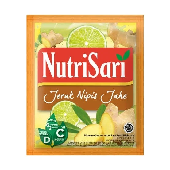 Nutrisari Powder Drink 11gr Ginger Lime Flavor Top Sell Product Fresh Sweet Fruity Tropical Taste Fruit Juice Drink Powder