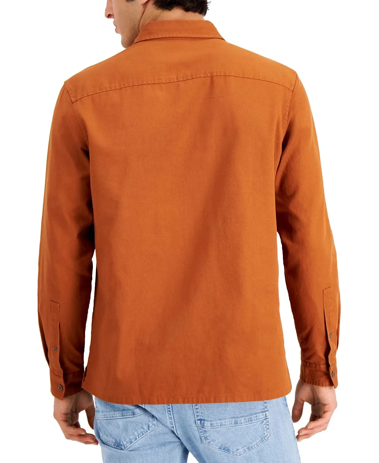 High quality custom design logo men shirts in cotton jeans full cuff sleeves buttoned closure men casual shirts in activewear