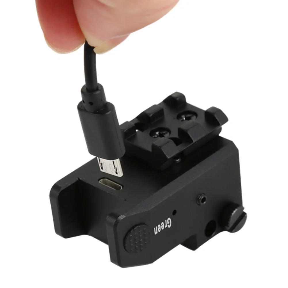 USB перезаряжаемый компактный охотничий Двойной лазерный прицел с тактическим зеленым красным лазерным прицелом для спорта на открытом воздухе