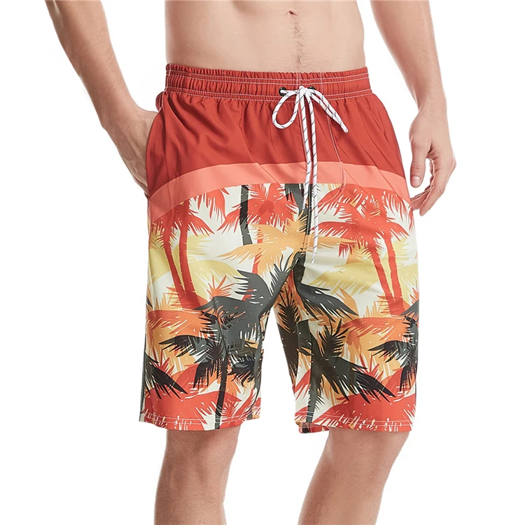 Wholesale Summer Nylon Printed Surfing Boardshort Quick Dry Wide Leg Swim Pants Shorts For Mens Beach