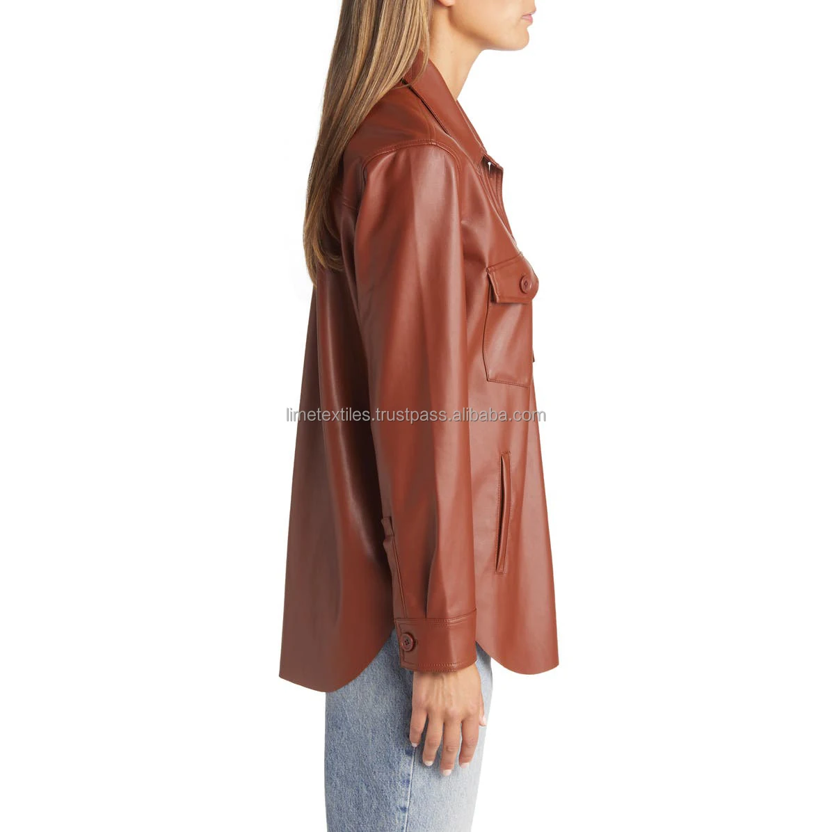 High Quality custom Long Real Leather Jacket Women Genuine Sheepskin long Leather Jackets for Ladies