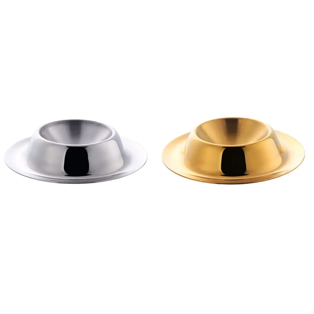 Top Quality Stainless Steel Egg Serving Holder Cups Kitchen Gadget Restaurant Egg Cup Stand Serving Tray Customized Logo