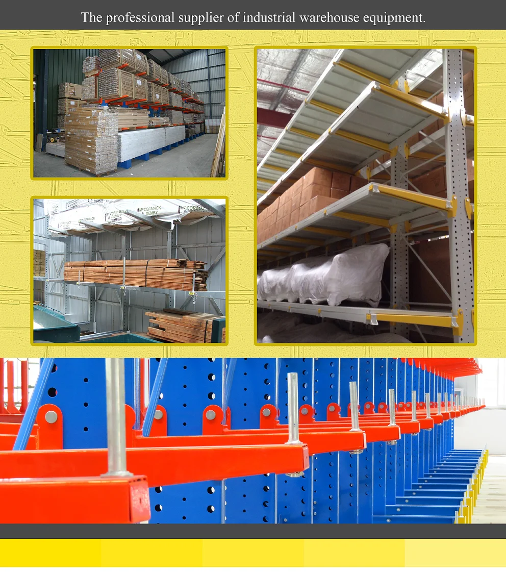CE certificated Customized Heavy Duty  Storage Rack Cantilever pallet racking metal shelf rack adjustable level shelves