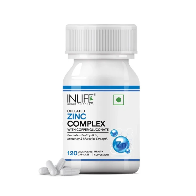 Purchase Inlife Zinc Supplements Pure Zinc & Copper Blend 120 Veg. Capsules
