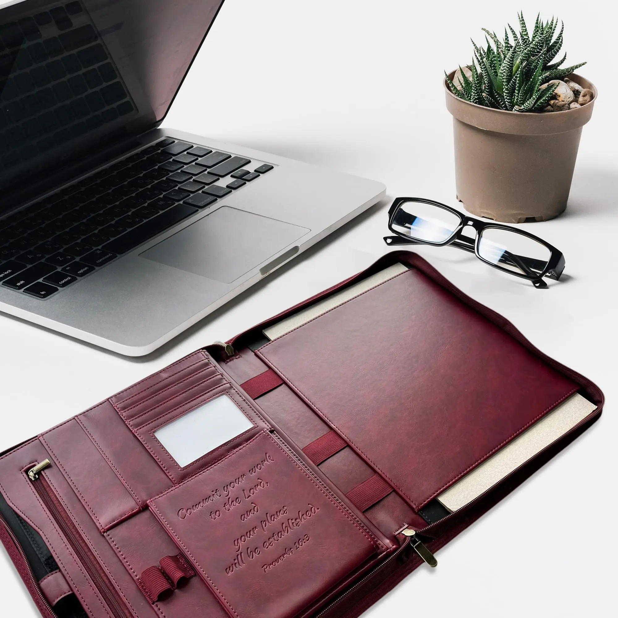 Top quality podfolios expanding file folders leather documents conference folder for women