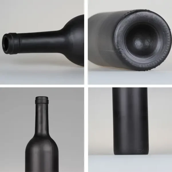 Wholesale Clear Round 200ml 375ml 500ml 750ml 1000ml Glass Frosted Liquor Wine Whisky Glass Bottle With Cork