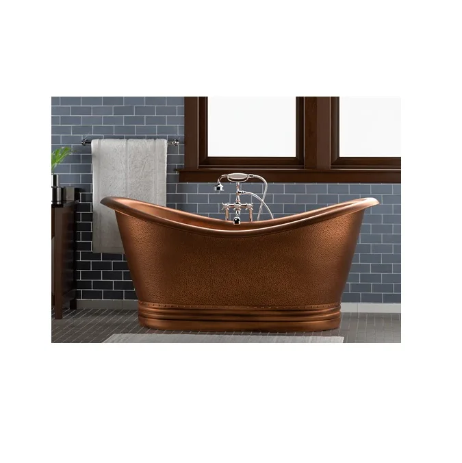 Top selling best look handmade freestanding bath tub made of copper bathtub freestanding royal bathroom wholesaler from India