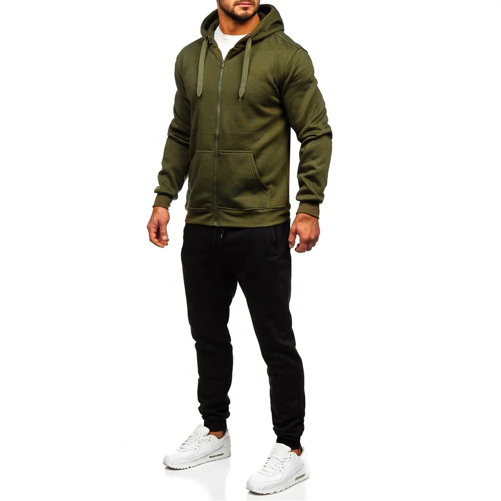 Plain Zip up Tracksuit Set Custom Slim Fit Men Training Wear Latest Design Men Tracksuits