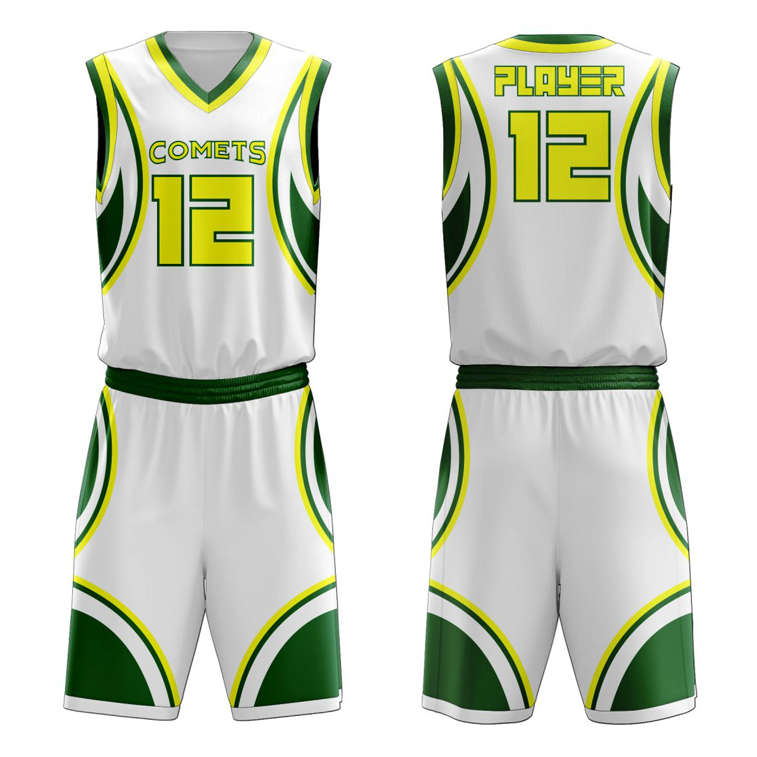 Men Professional Breathable Latest Custom Basketball Jersey and Shorts Set Cheap Reversible Sublimation Best Basketball Set