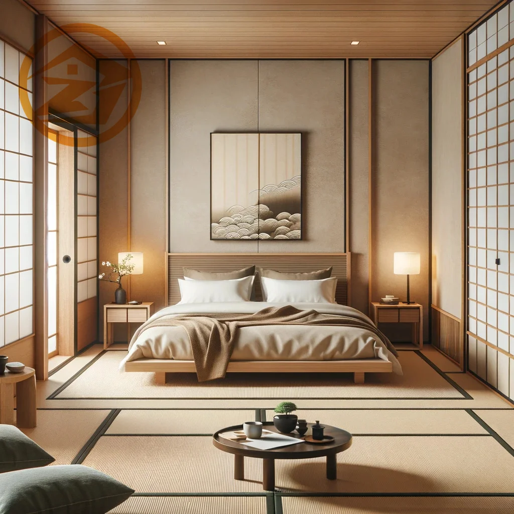 Eco-Friendly Wooden Hotel Bed with Integrated Storage | Zen-Inspired Elegance