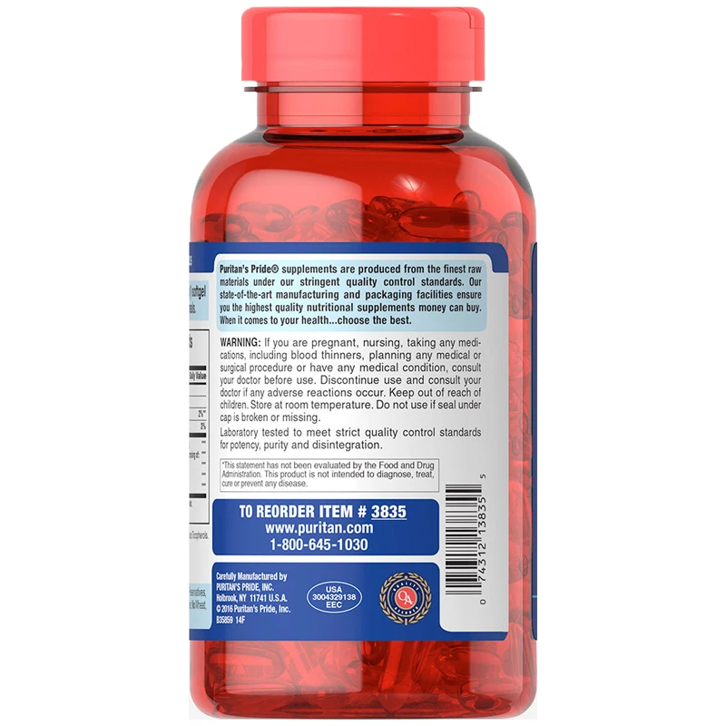 Wholesale Puritans Pride Triple Strength Omega-3 Fish Oil 1000 mg (300 Mg Active Omega-3), 250 Count Antioxidant USA Distributor