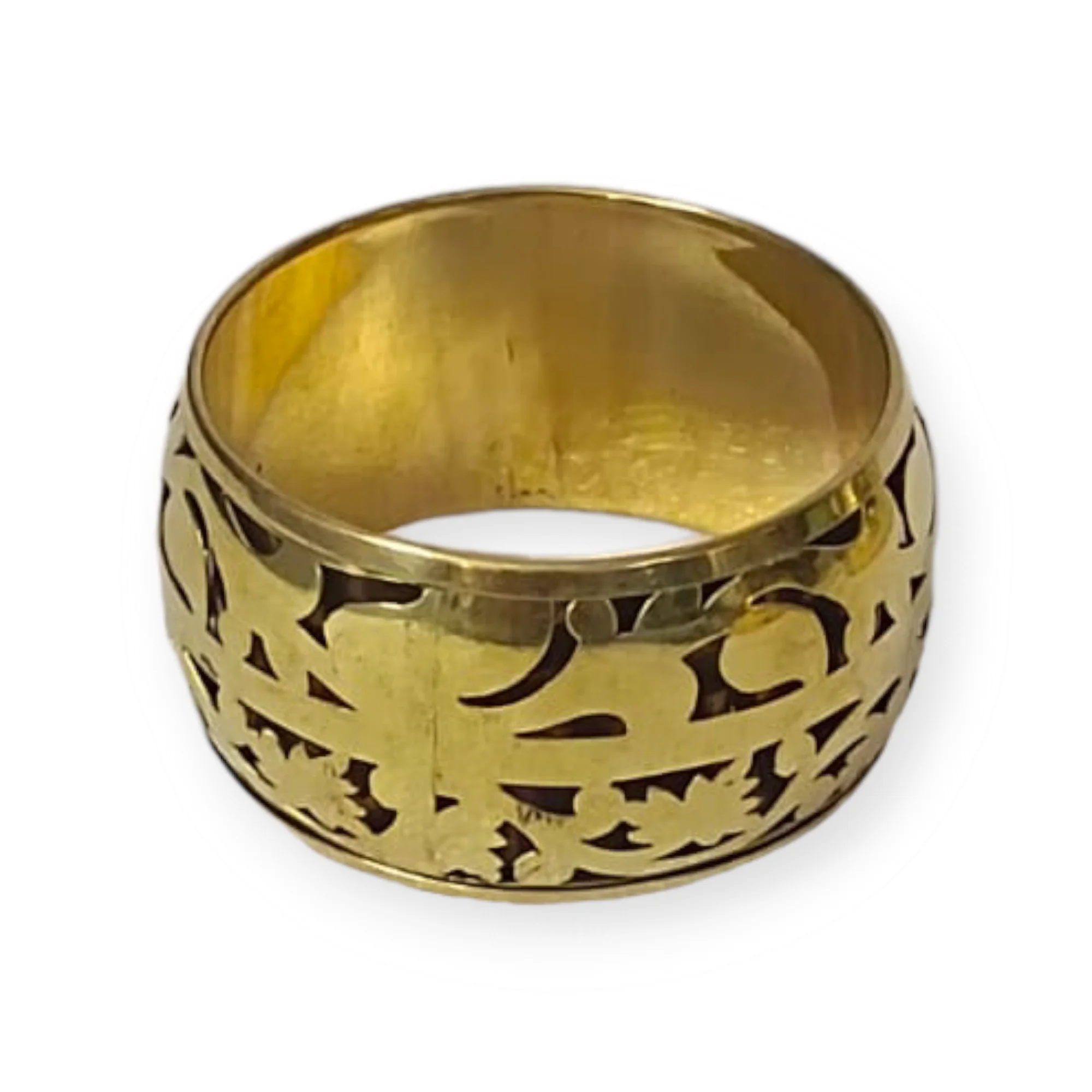 Luxury Opulent Brass Napkin Ring High Quality Handcrafted Indian Kitchenware Tissue Holder Wedding Table Decoration Flower