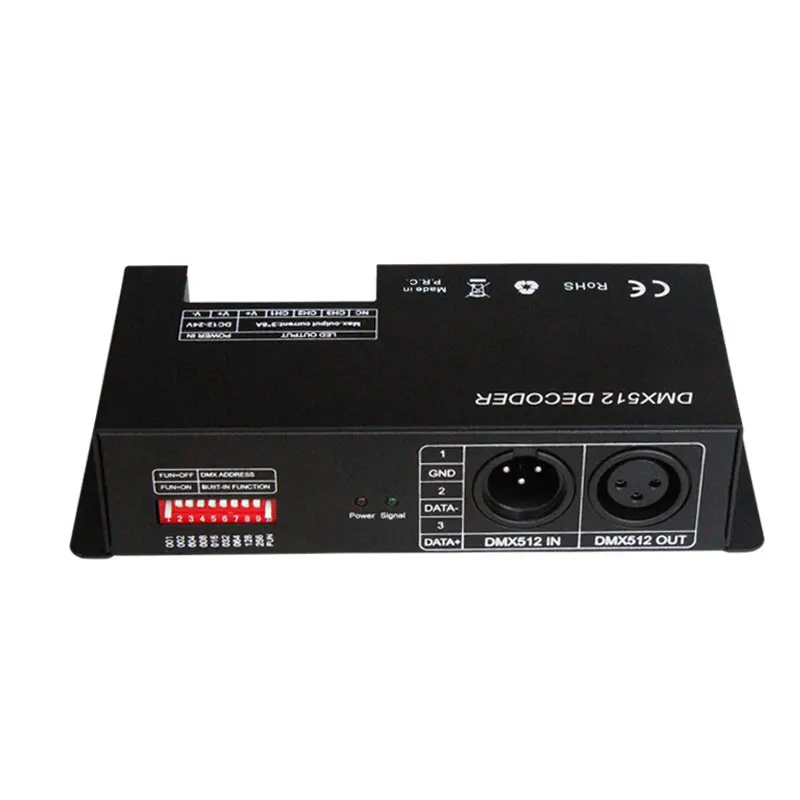 Factory Dc12v Dc24v Voltage High power seat Led Lighting Controller 512 dmx control Decoder