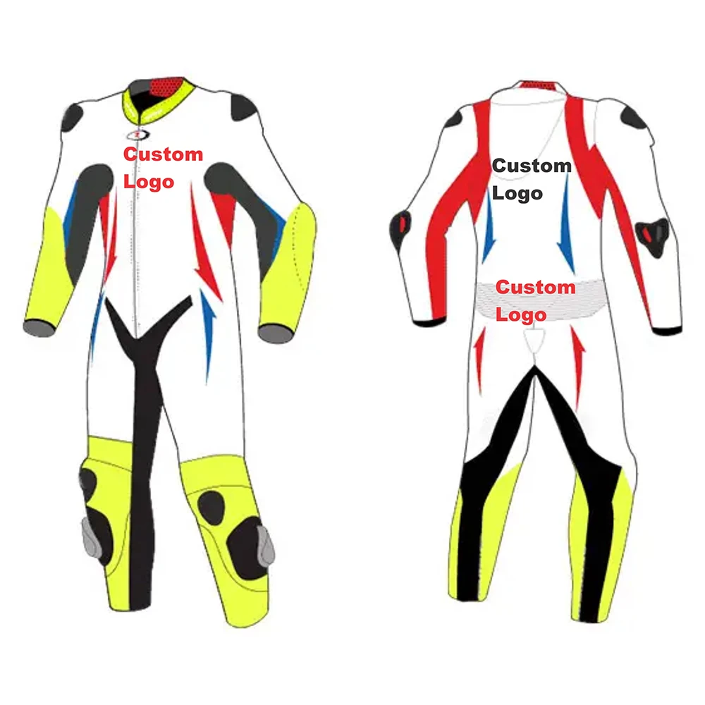 Customizable Racing Leather Jacket Waterproof Motorbike Motorcycle Suit Breathable Plus Size Track Auto Racing Printed 1 Piece