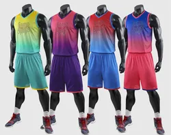 Basketball Team Uniform Manufacturer Sublimation Printing Customized Complete Basketball Uniforms Set