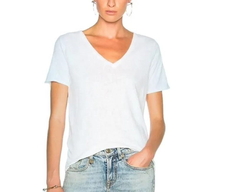 Hot Selling Oversized Cotton Women Top Spring Casual Breathable V-Neck T Shirt Fitness Training Yoga Sports T Shirts Sweatshirts