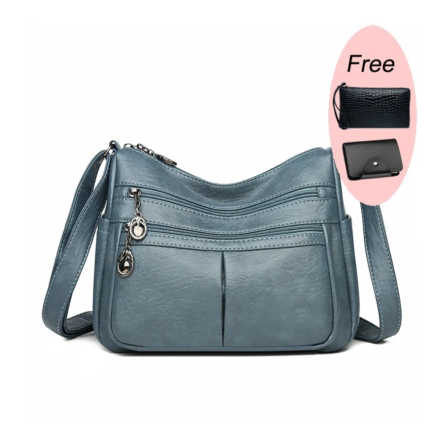 2024 Ladies Fashion Shoulder Bags Soft PU Leather Women Handbag Genuine Leather Black Shoulder Hand Bag