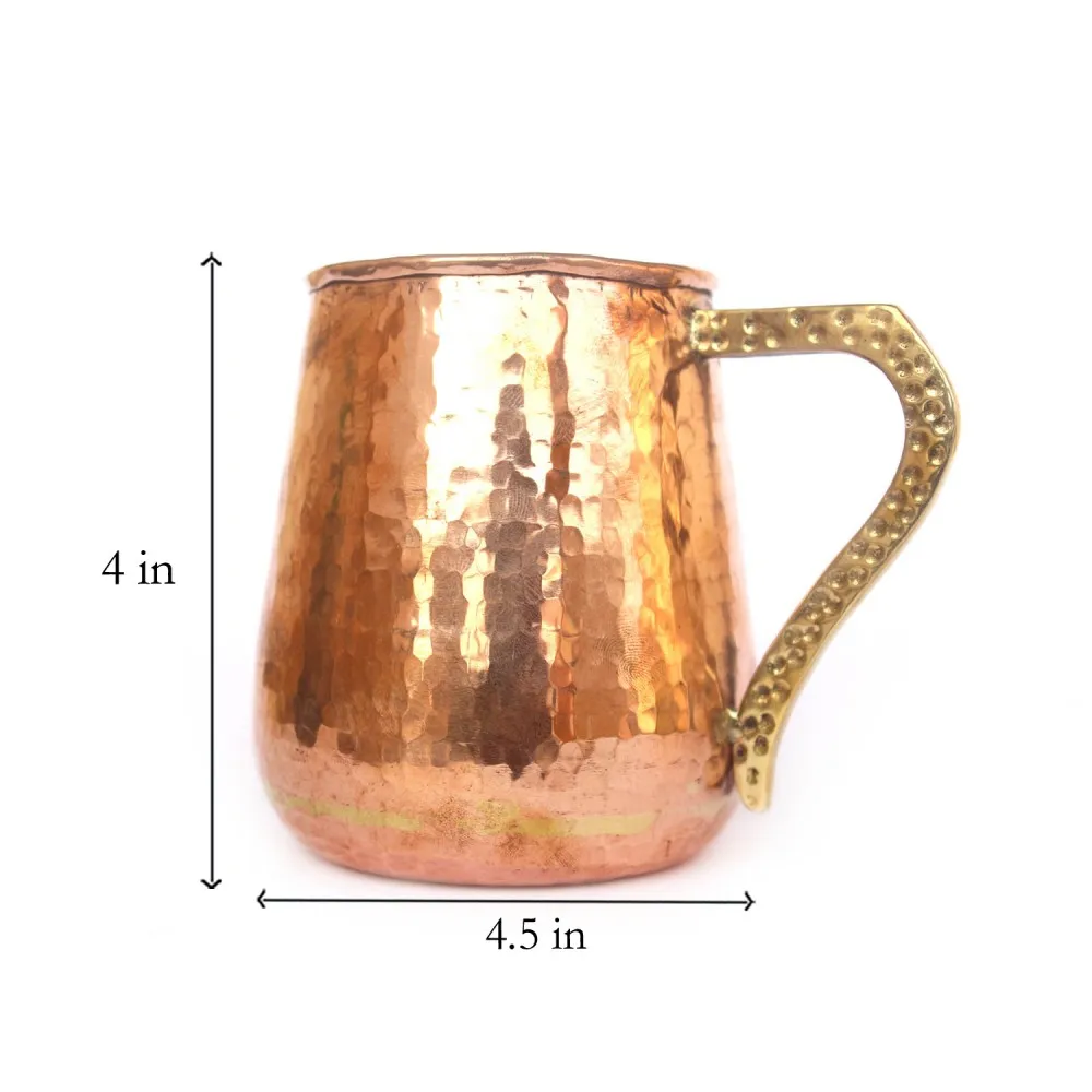 Copper Moscow Mule Beer Mug 16 oz Home Usage Party Usage and Bar Accessories with Brass Handle