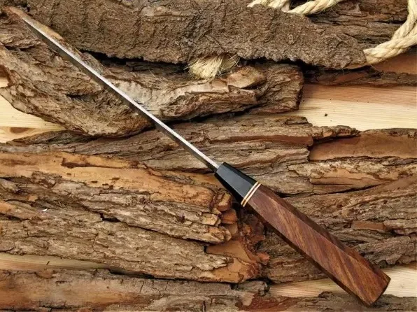 Handmade Full Tang Japanese Nakiri Knife Forged Damascus Steel Vegetable Knife for Outdoor BBQ