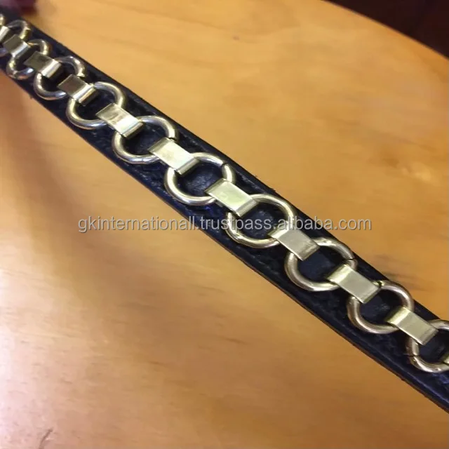 Ореховая коричневая или черная кожаная лента для бровей лошадей роскошная с полным швом разработанная латунными розетками и цепочкой индивидуальный дизайн