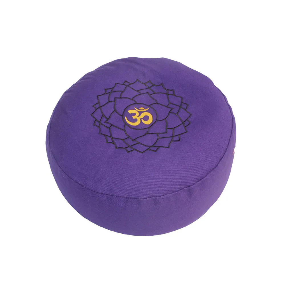Comfortable Best Quality Product Zafu Meditation Round Cushion- Solid color top Emb Lowest Price