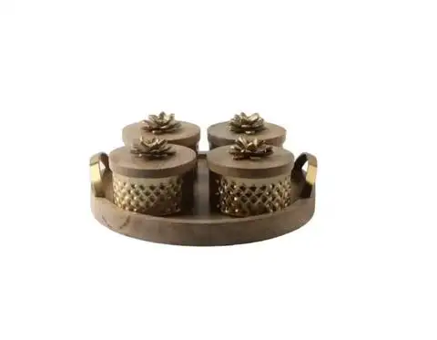 Latest Set Of 3 In metal Canister Storage Box Jar Elegant For Upcoming 2025 Ramadan Eid Festival Dray Fruits Dates