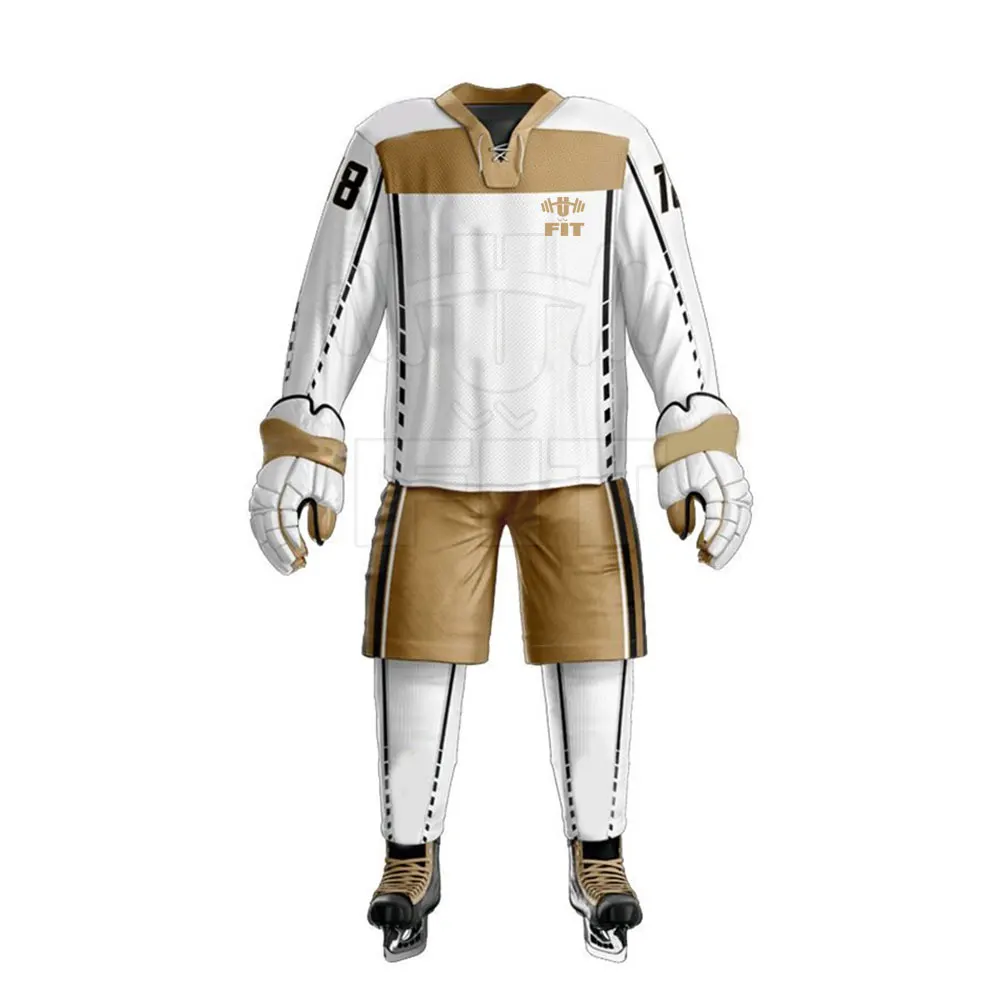 Men Ice Hockey Jersey Quick Dry Adult Sports Wear Ice Hockey Uniform Oem Polyester Made Ice Hockey Uniform