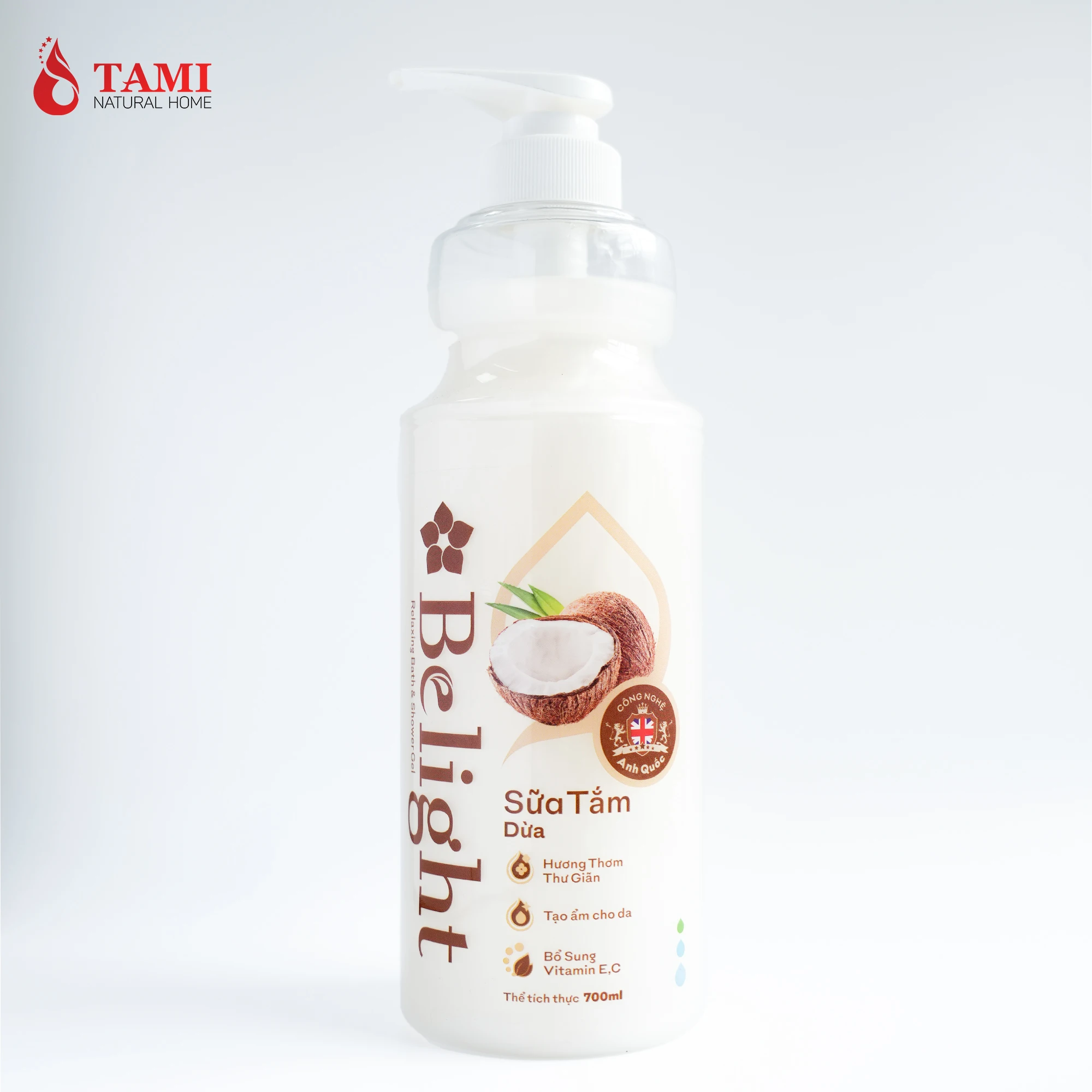 Body Wash 3 Years Shelf Life Belight - Coconut Essential Oil Shower Gel Suitable For Sensitive Skin From Vietnamese Brand