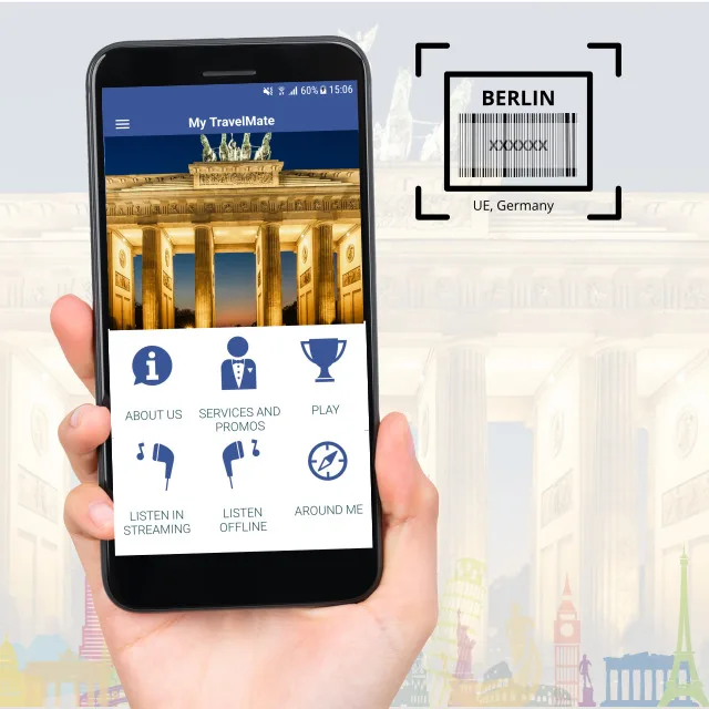 Оптовый ключ продукта приложение с 44 аудио контентом, включая Berlin Wall guide для гостиничной сети