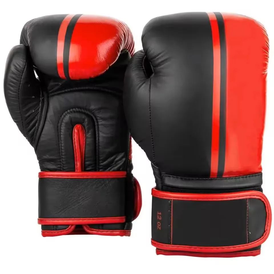 Premium Quality Processional  Boxing Gloves GYM Gloves in Double Color with Adjustable Wrist Strap Punching Gloves MS-BG-406