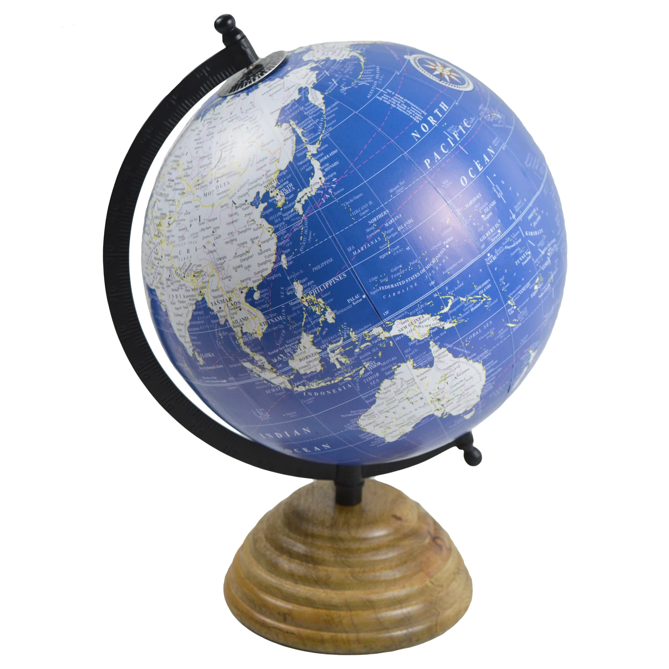 Best Selling World Globe Educational Model New Plastic Ball Map World Globe with Metal Silver base