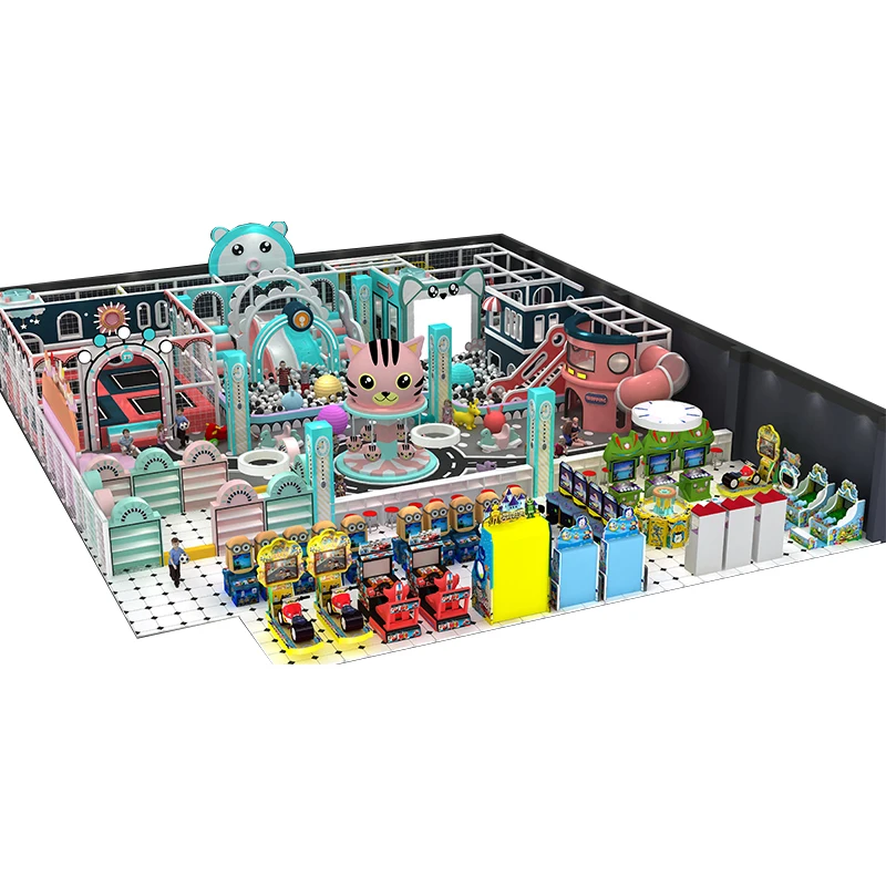 Customized playgrounds in a variety of stylesVibrant indoor playground with themed play area for all ages For the sake of health