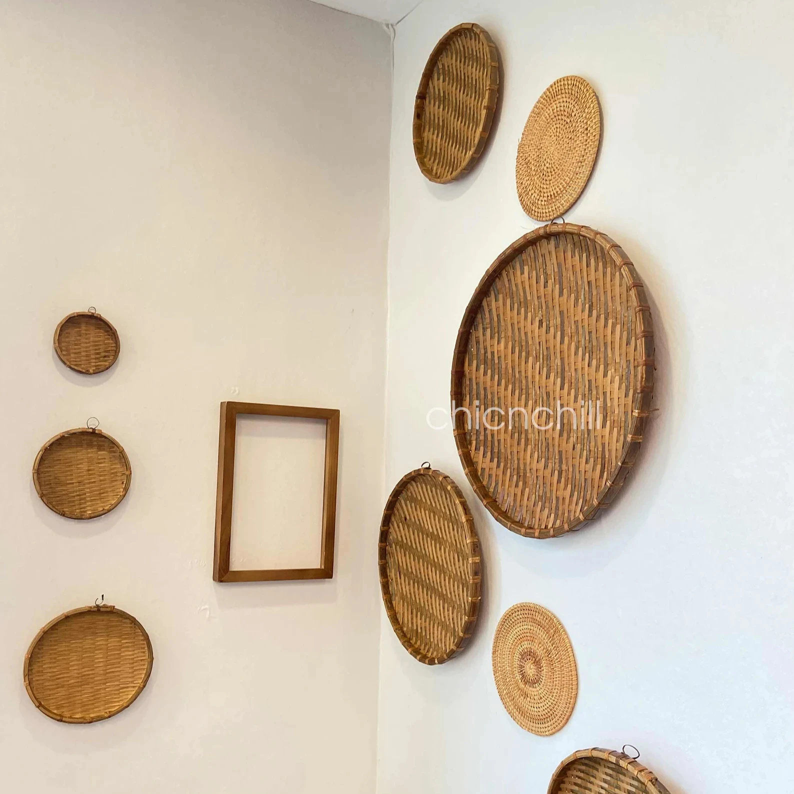 Wholesales Top Choi Amazon 2022 Boho Wall Basket Set Perfect for trendy home decor all natural made in Vietnam