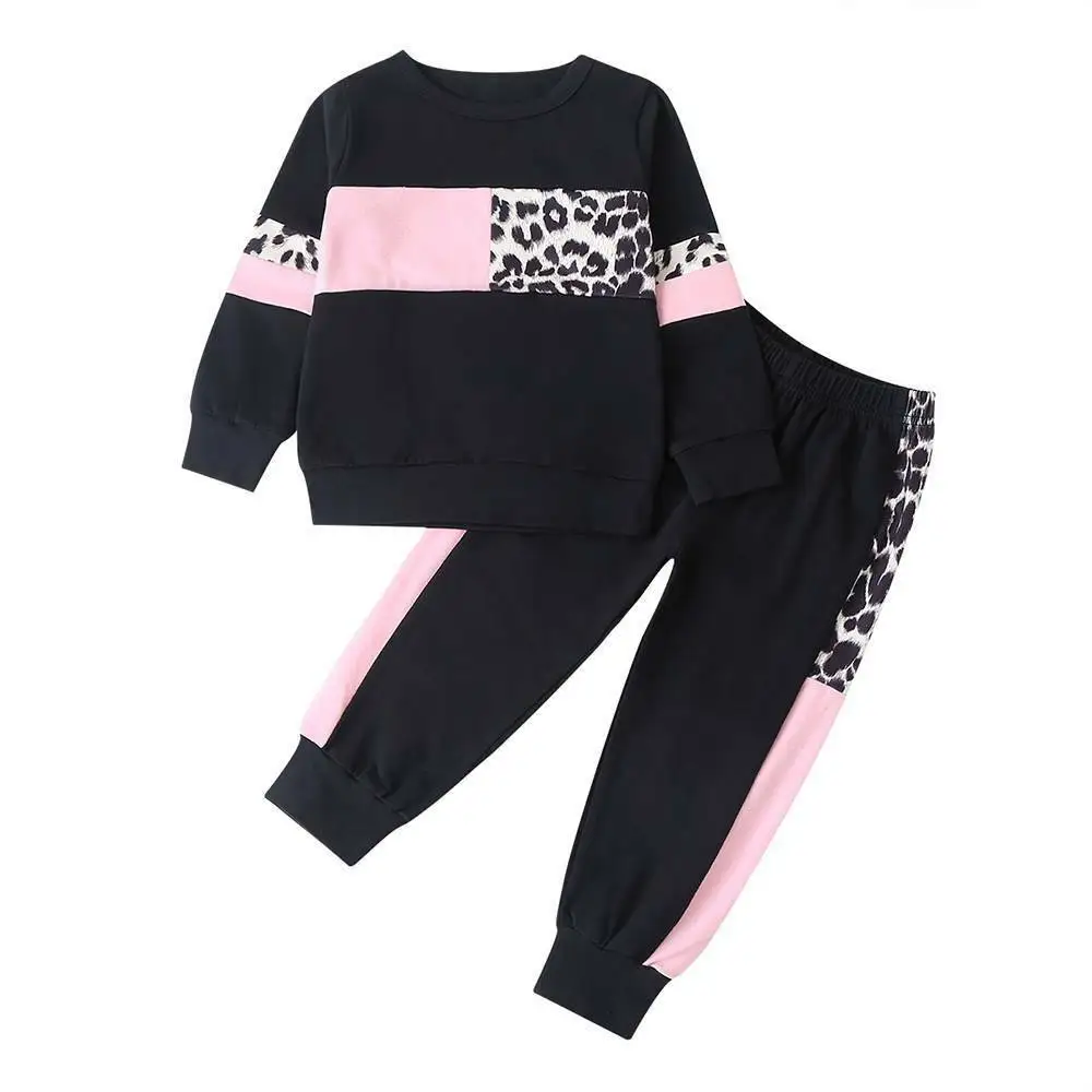 Kids Baby Girl Tracksuit Set Long Sleeve Top Pants Casual Outdoor Outfit Clothes