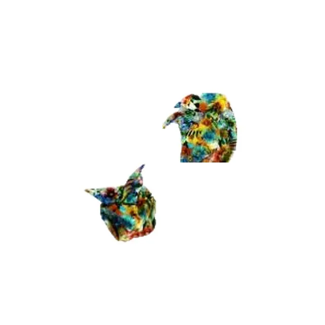 Italian High Quality Handmade Ethnic Style Hair Turban with Flowered Cotton Charli Floral Embroidery Hair Wrap