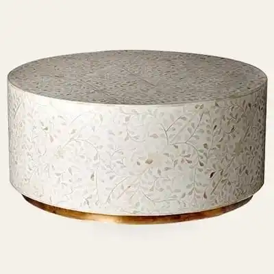 Luxury Modern Vintage Antique Royal Living Room Hills Bone Inlay Wooden Console Table at Affordable Price