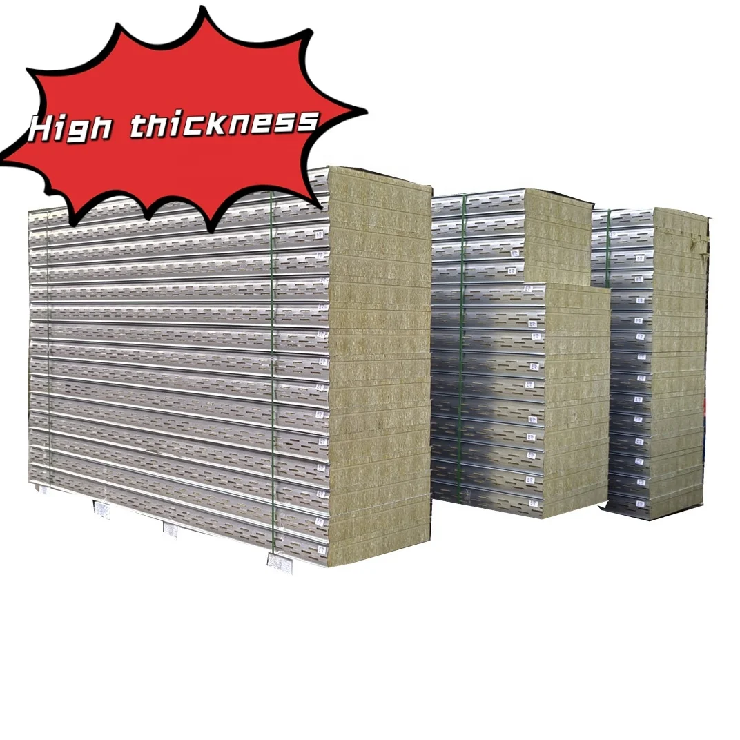 Insulated Sandwich Panels Rock Wool Panels Thermal Insulation High Quality Rock Wool Sandwich Panel For Wall