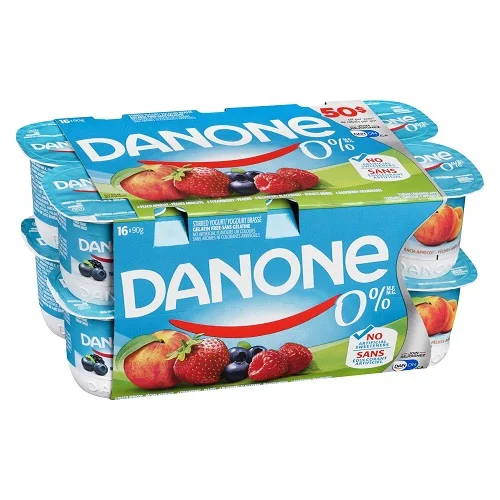Купить качественный сливочный обезжиренный йогурт Dannon клубника 4 унции оптом