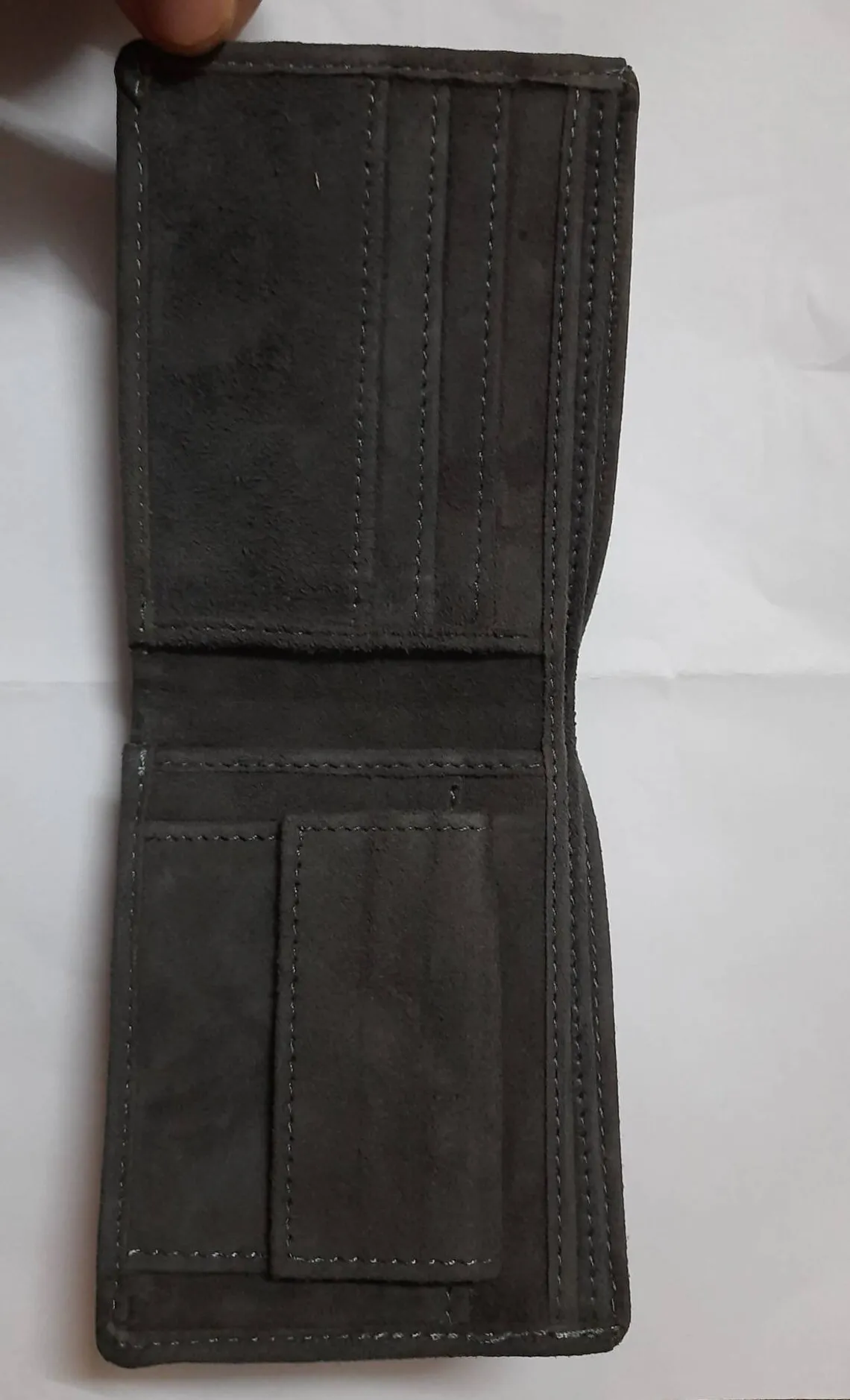 Suede Leather Bifold Hand stitched Men Leather Purse Wallet with Card Slots and Coin Pocket Leather Card Wallet Premium Quality