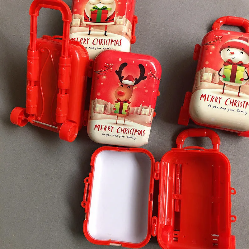 Doll House Accessories Mini Travel Suitcase Hardside Play Set Upright Luggage Candy Box Coin Storage Boxes